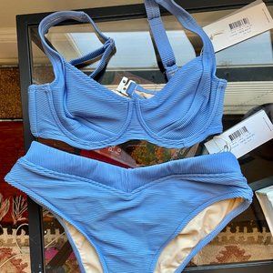 Zulu & Zephyr Sea Blue Bikini Set (Size 4)